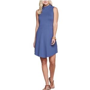 Toad & Co | Summerdance Sleeveless Dress Knee Length Athleisure Blue Medium